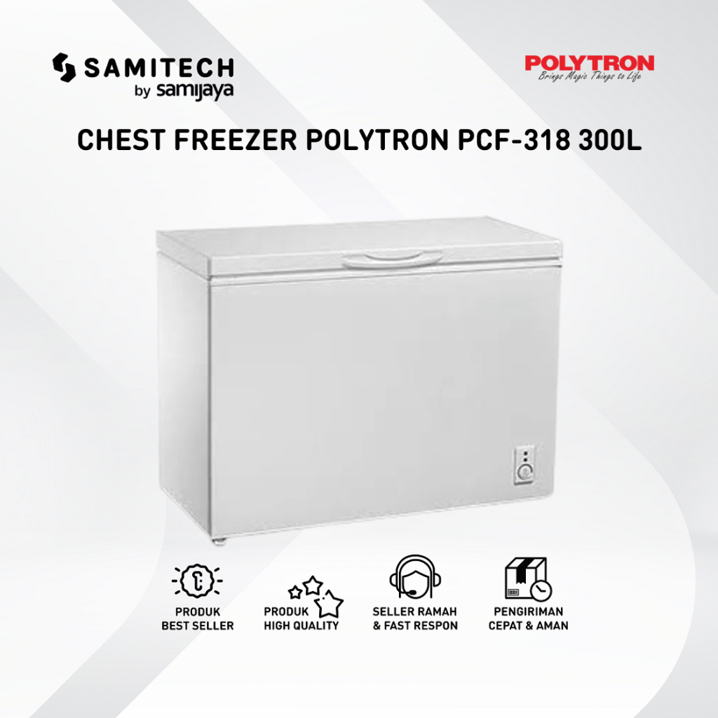 CHEST FREEZER / FREEZER BOX POLYTRON PCF-318 / PCF 318 300 LITER