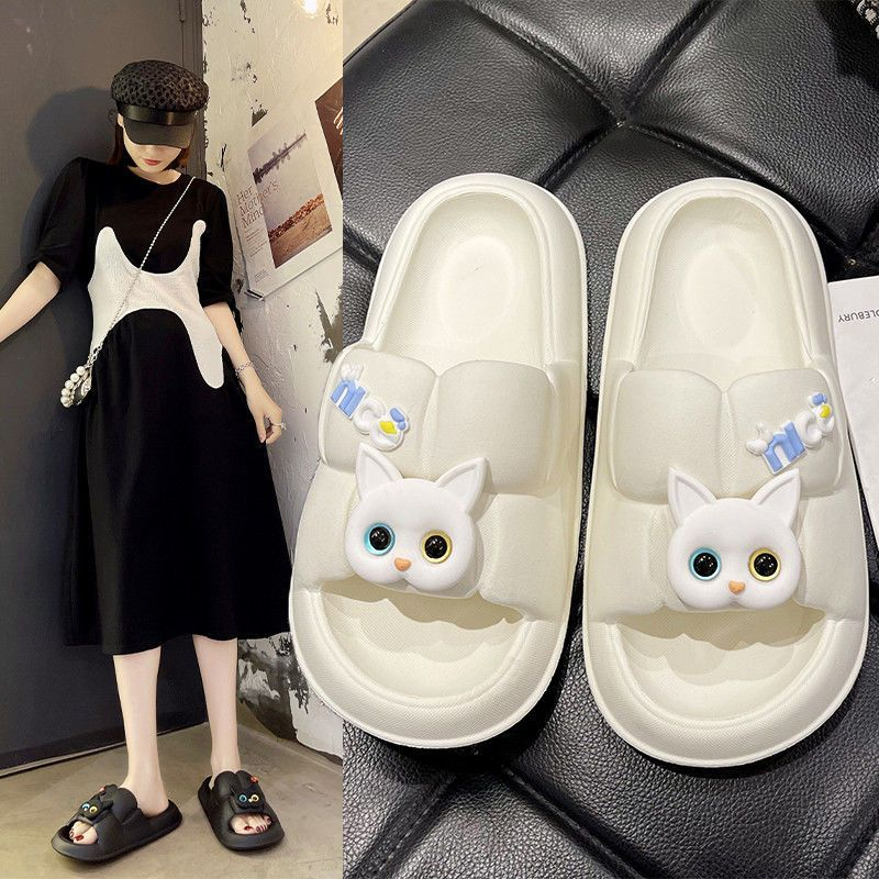 CHAVA | SD1363 Sendal Wanita Jelly Karet Sandal Motif Rabbit Slop Flat Rumahan Empuk Elastis Anti Slip