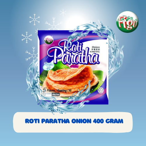 

ROTI PARATHA ONION 400 GR | FIGO | FROZEN | ROTI | PRODUK IMPOR