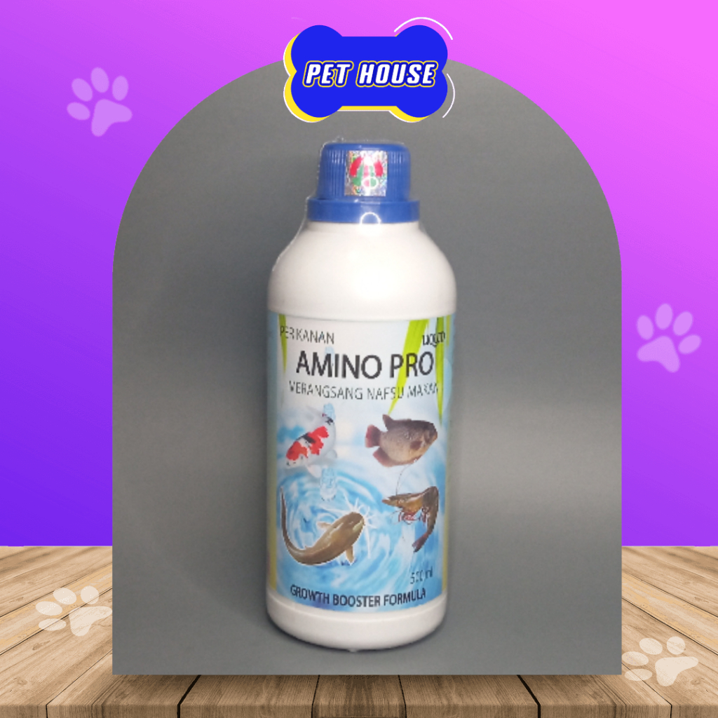 AMINO PRO 500ML - VITAMIN NAFSU MAKAN IKAN SUPLEMEN IKAN PENAMBAH NAFSU MAKAN IKAN NILA - TERMURAH T