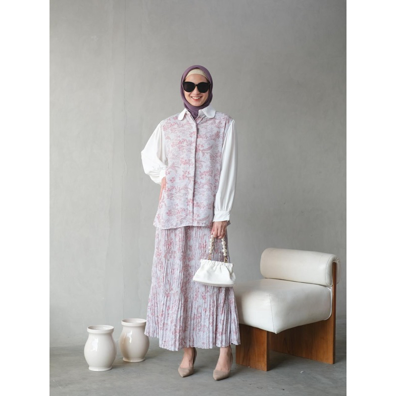 One Set Rok Plisket / Setelan Rok Plisket