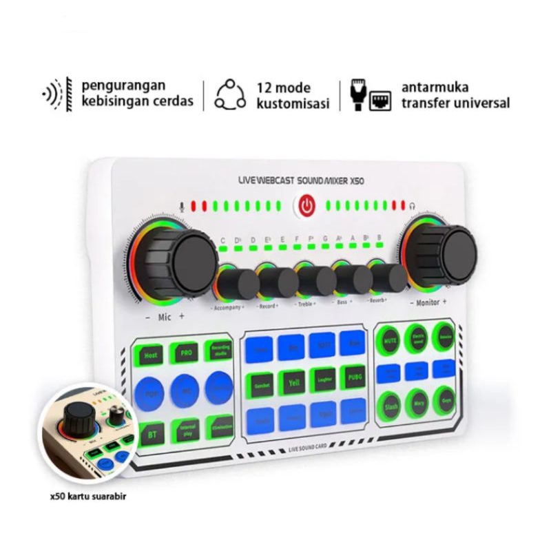 Soundcard Audio USB External Soundcard Live Broadcast