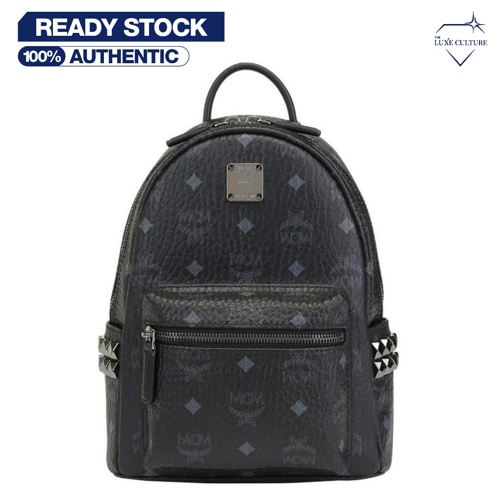 MCM Black Small Backpack / Tas Ransel Branded Original