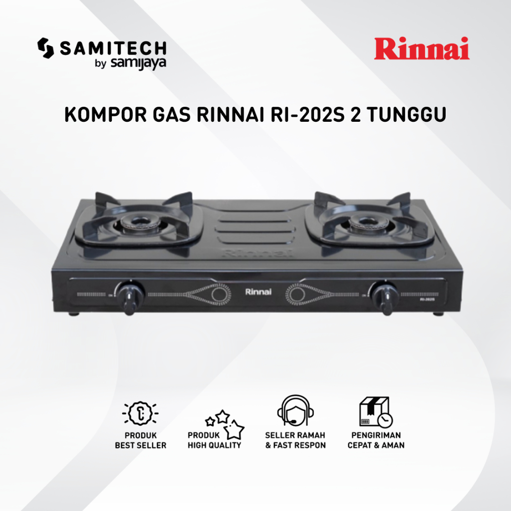 KOMPOR 2 TUNGKU RINNAI RI 202S / RI-202S / RI 202 S