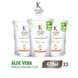 K NATURAL WHITE BODY WASH 450ML