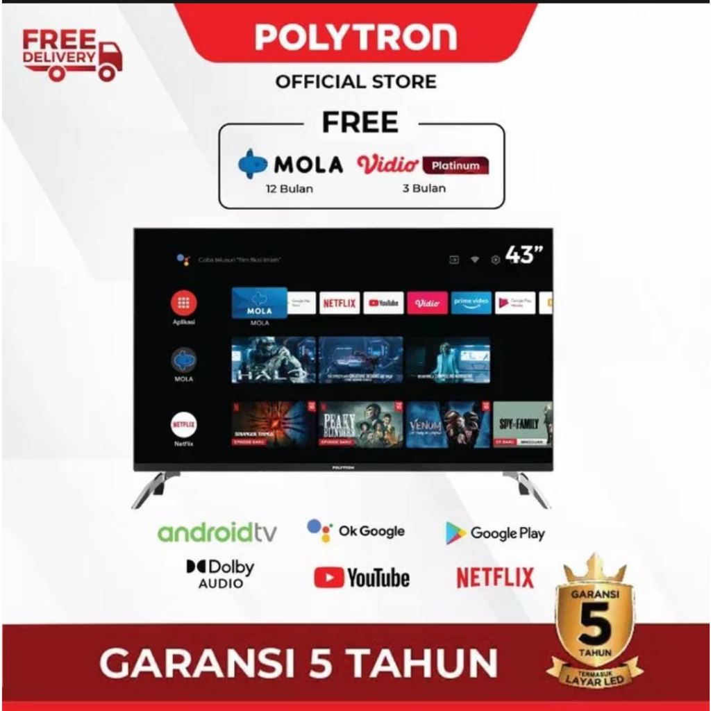 TV ANDROID POLYTRON 32 in 43in