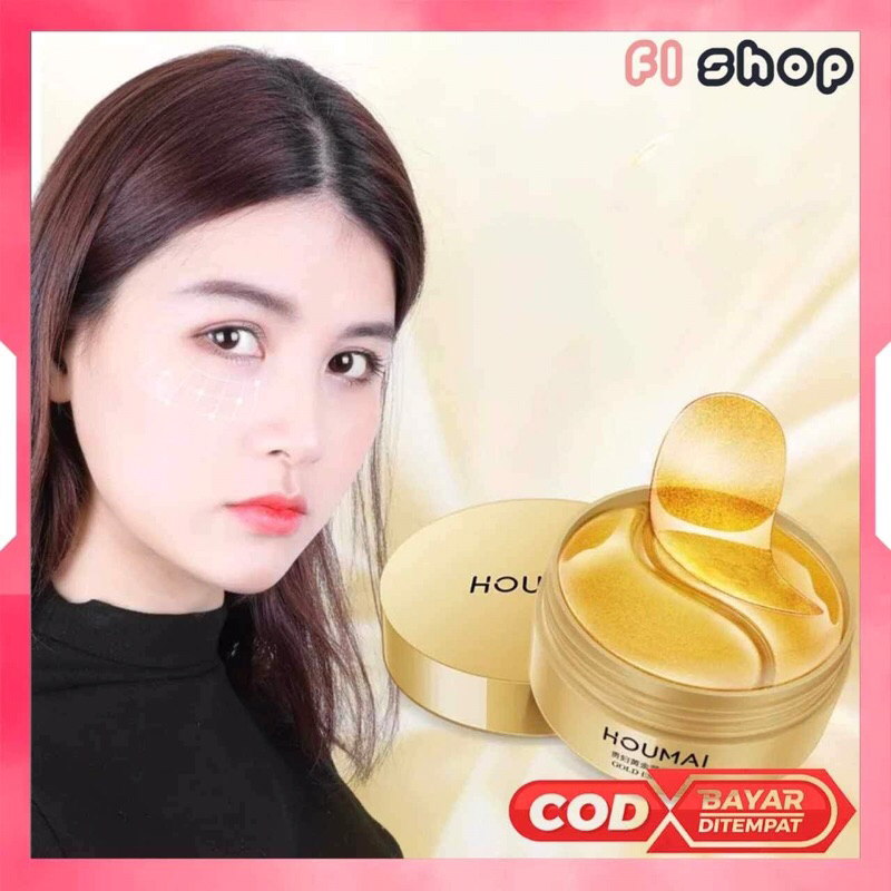 HOUMAI GOLD EYE MASK ISI 80gr IMPORT semua jenis kulit pemituhan