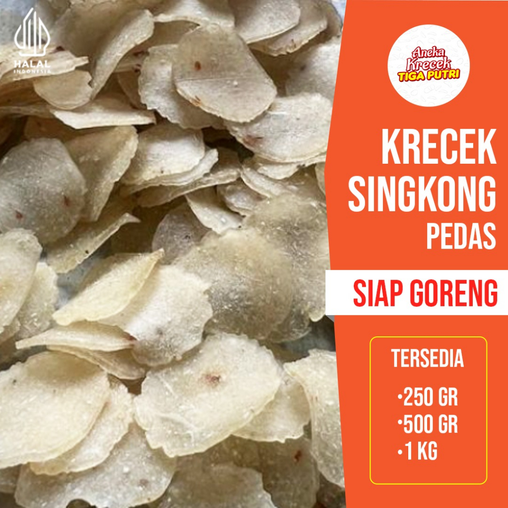 

KERUPUK SINGKONG PEDAS MENTAH GURIH 1KG