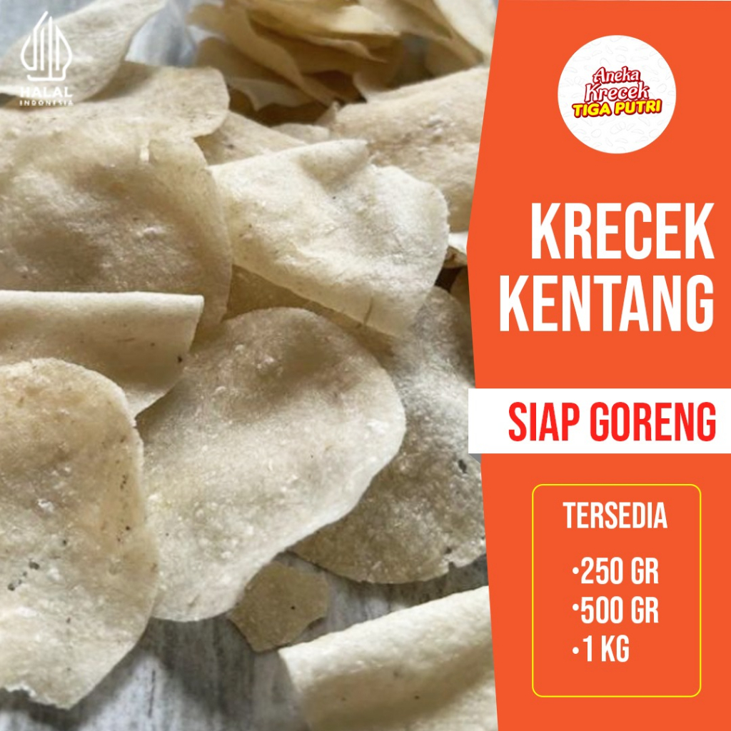 

KERUPUK KENTANG MENTAH ENAK GURIH 1KG