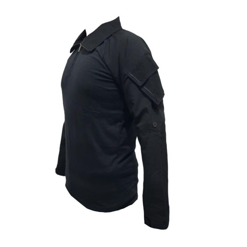 kaos Tactical kerah combat shirt hitam baju pria