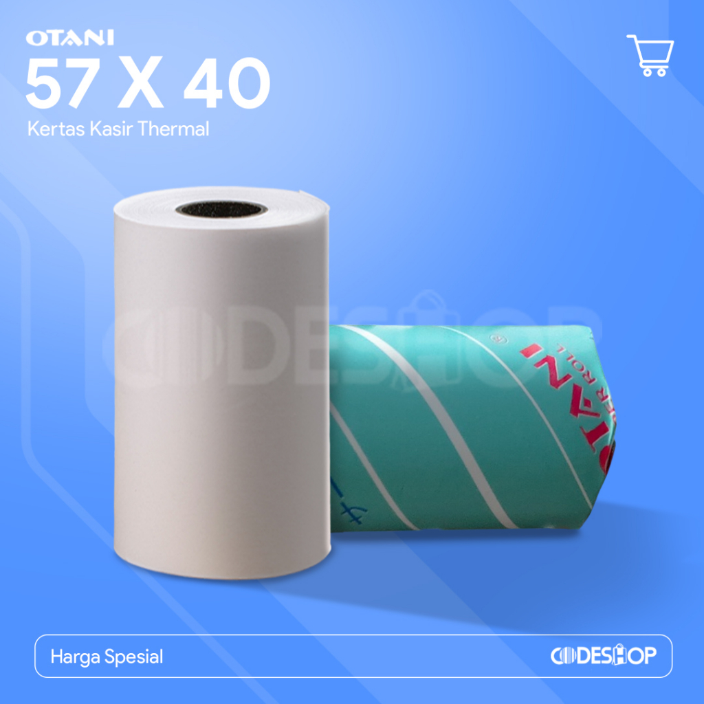 

Kertas Termal Otani 57x40 / 57x38 / 58x40 Thermal Struk Kasir 58mm