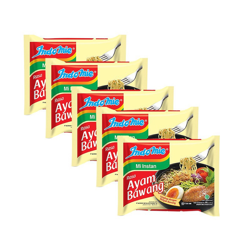 

Indomie ayam bawang isi 5pcs