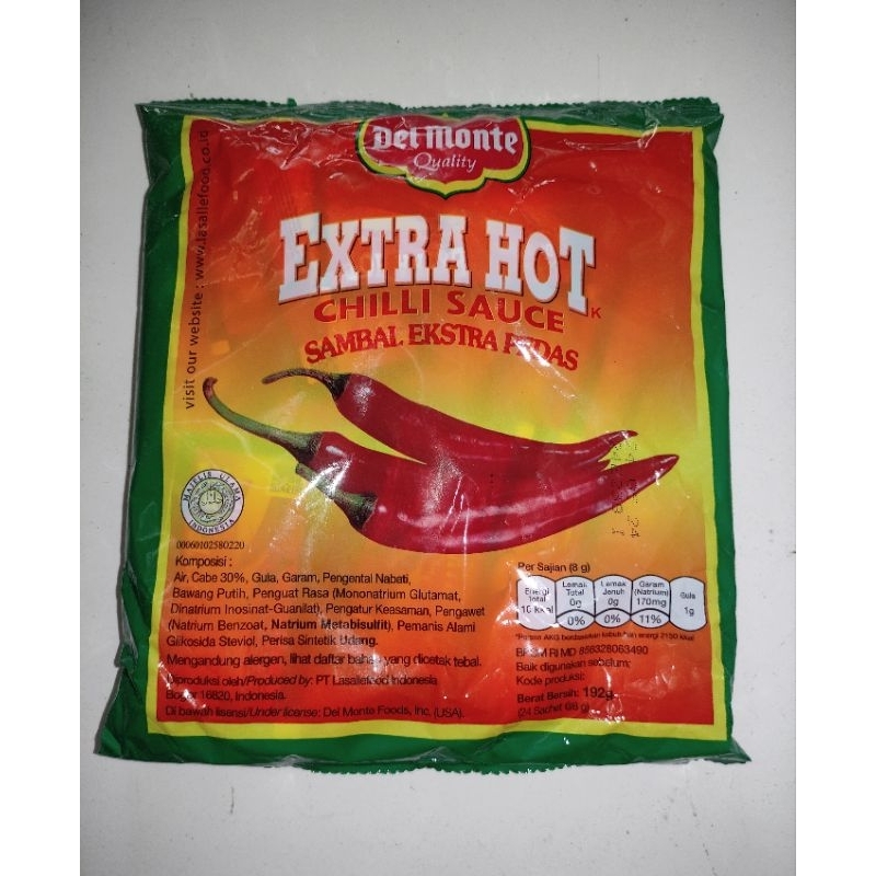 

Saus Delmonte Extra Hot Sachet isi 24