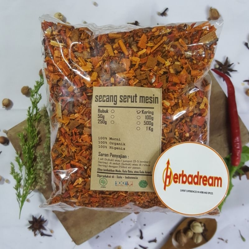 

50 GRAM SECANG SERUT MESIN LEMBUT KAYU MERAH ABANG SEPANG UWUH KEMBANG MERAK PEACOCK FLOWER SIAK TIEK HUA BUNGA KACANG CAESALPINIA SAPPAN SIMPLISIA KERING