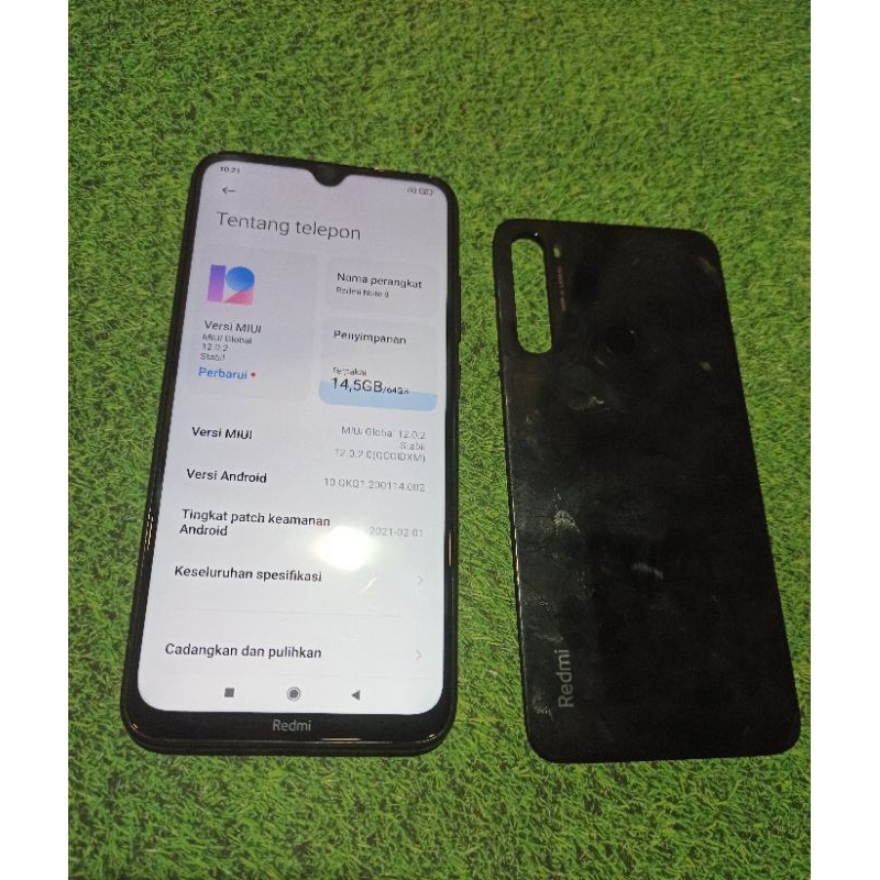 LCD FRAME BACKDOOR REDMI NOTE 8 ORIGINAL COPOTAN NORMAL TESTED