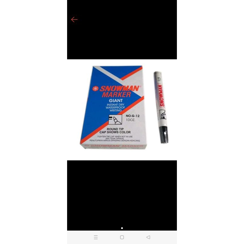 

spidol permanen snowman g12 hitam-biru-merah