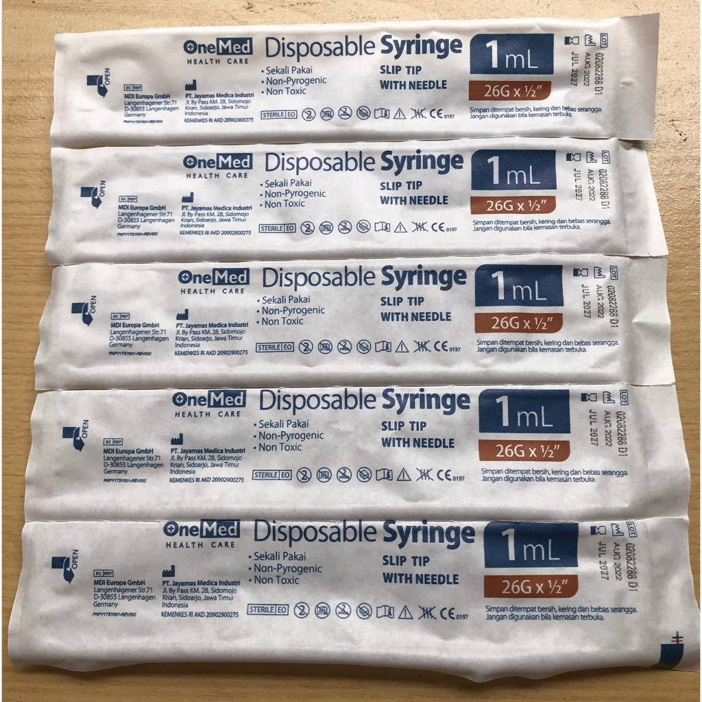 Onemed spuit 1cc /3cc /5cc /10cc