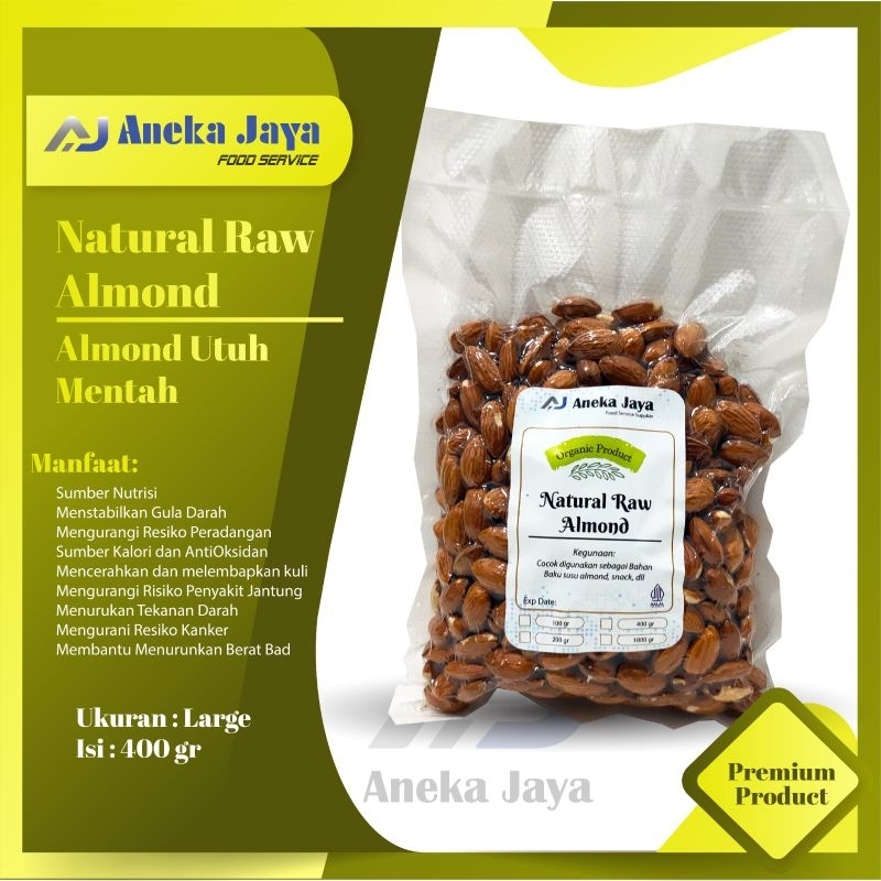 

kacang almond mentah utuh kacang almond import merek blue diamond