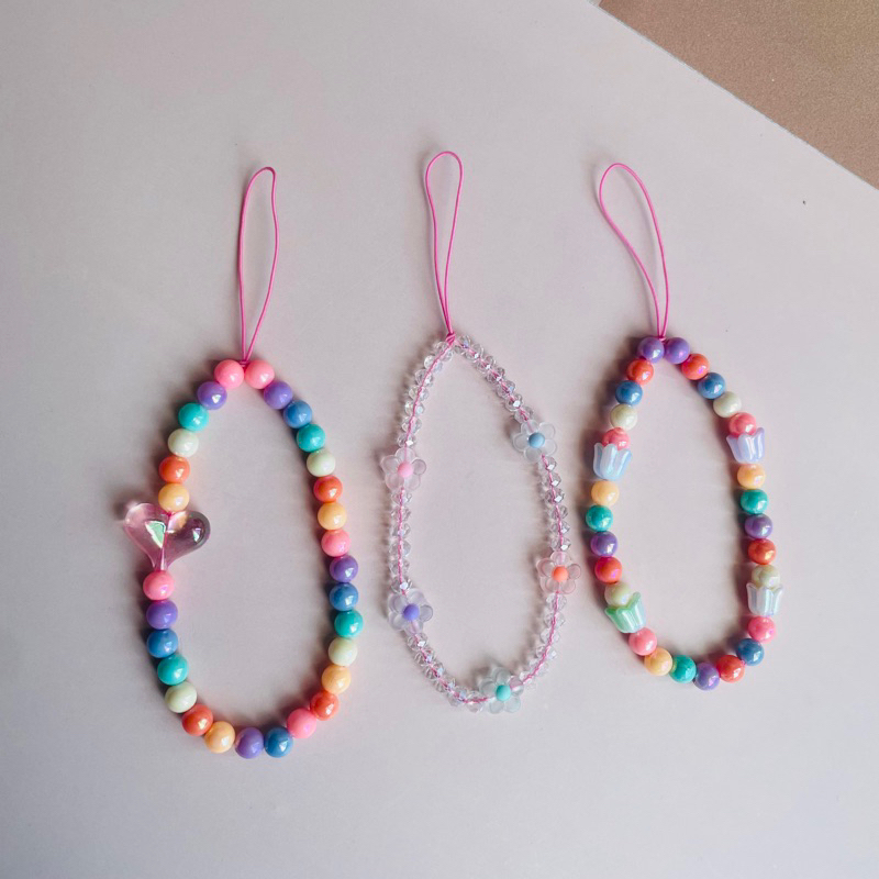 Gantungan HP bracelet gelang / Lanyard HP estetik / Tali HP / Strap HP Blackpink / Gantungan Kamera 