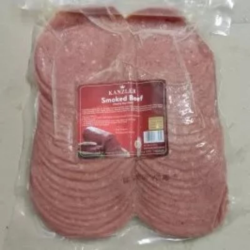 

Kanzler Smoked Beef 1 Kg Daging Sapi Iris Asap Smoke Beef