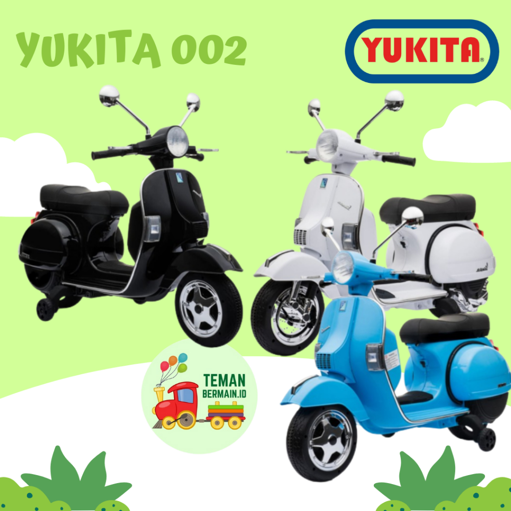 Mainan Anak Motor Aki VESPA PX150 - YUKITA 002- Maenan Motoran anak