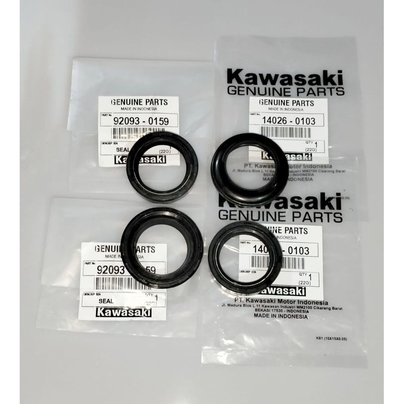 SIL SEAL SHOCK SHOCBREKER DEPAN TUTUP ABU SET KLX DTRACKER KLX BF USD SET 4 PCS KAWASAKI