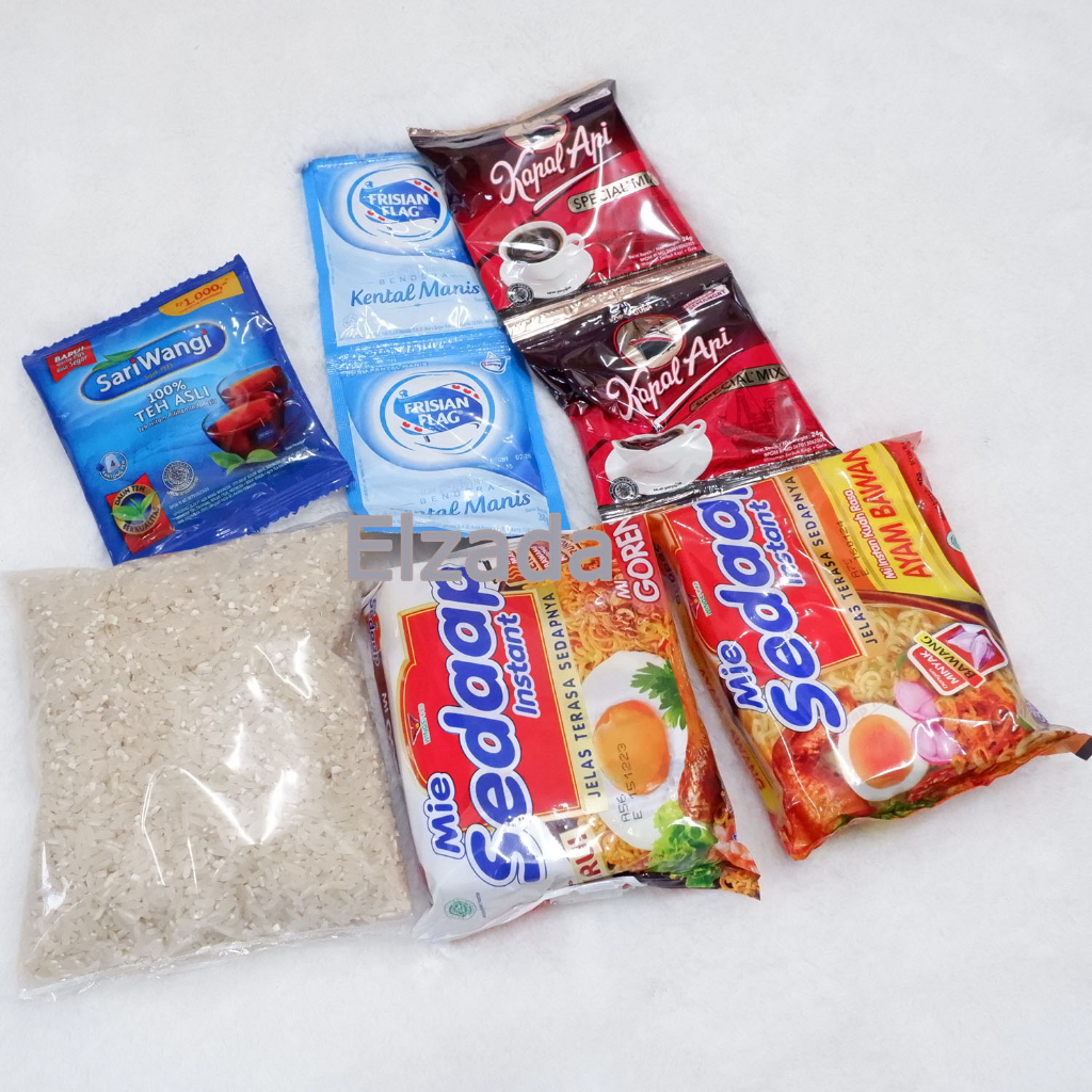 Paket sembako mini paket sembako murah part 1 | beras | mie | kopi