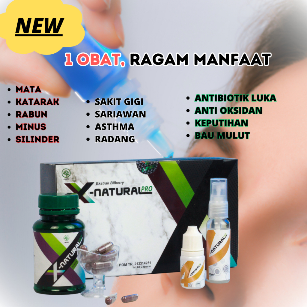X NATURAL PRO - HERBAL MULTIVITAMIN MATA, PAKET LENGKAP MERAWAT DARI LUAR DAN DALAM