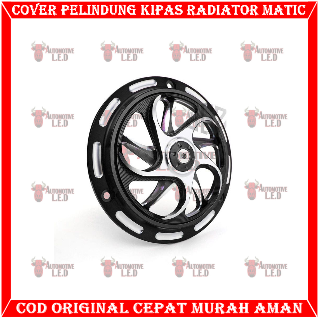 ORIGINAL COVER PELINDUNG KIPAS RADIATOR MATIC CNC MODEL SPINNER SPINER UNIVERSAL VESPA BEAT SCOOPY PCX MIO GENIO AEROX NMAX VARIO COVER TUTUP KIPAS SPINER UNIVERSAL
