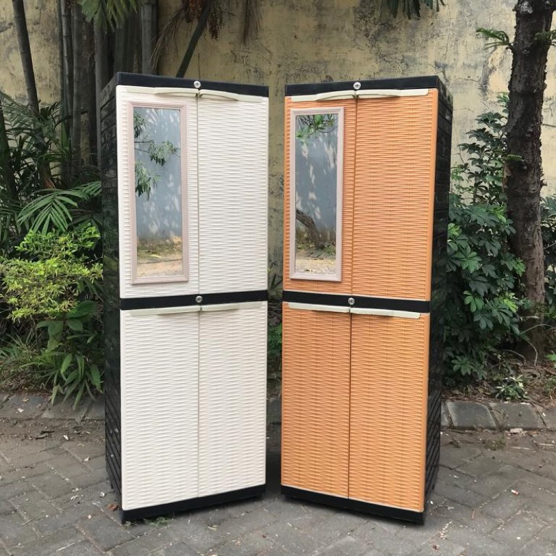 lemari/ kabinet plastik MIZU mini Gantung + cermin + kunci