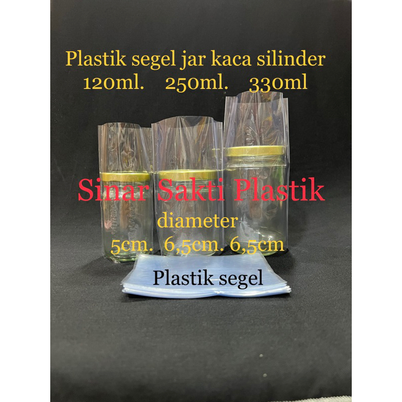 Plastik Segel Botol JAR Kaca Silinder 120ml 250ml 330ml Segel full botol & segel tutup 1pack isi 50p