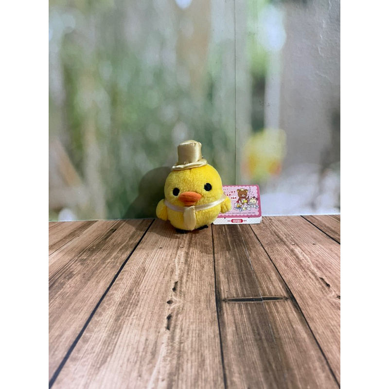 boneka bebek rilakkuma/boneka kiiroitori topi emas/kiiroitori boneka/kiiroitori plush keychain/kiiro