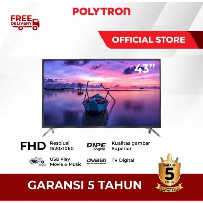 POLYTRON 43V7153 Led Tv 43 inch Digital Full Hd Tv PLD-43V7153