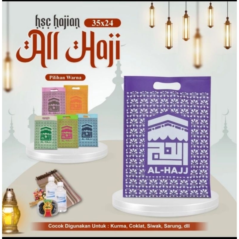 

Tas souvenir/hampers haji umroh spunbond/kain-Al Hajj