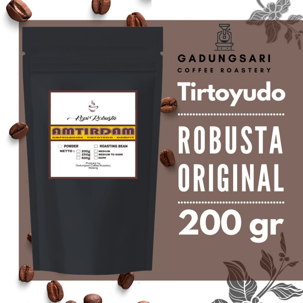 

Kopi Robusta Tirtoyudo Dampit Malang 200 gram