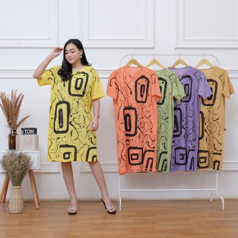 DASTER WANITA RESLETING DEPAN BUSUI BAHAN KAOS OVAL