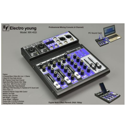 MIXER AUDIO ELECTRO YOUNG MX402I ORIGINAL MIXER ELECTRO YOUNG MX402 I MX 402