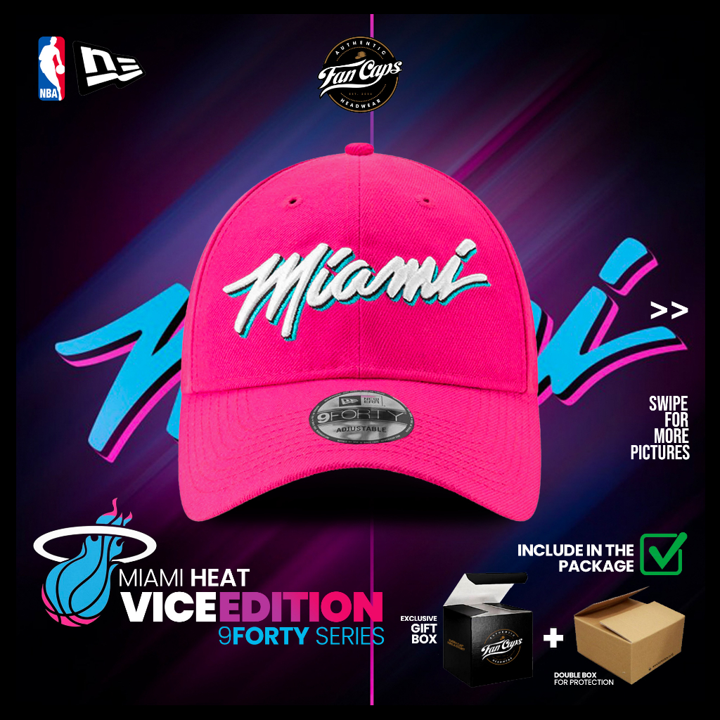 [EXCLUSIVE] Miami Heat Vice Pink Edition 9FORTY | Topi New Era