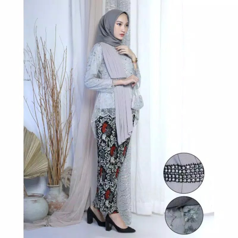 SET KEBAYA SELENDANG AUREL - KEBAYA MODERN - KEBAYA WISUDA - KEBAYA PESTA - SET KEBAYA MODERN - KEBA