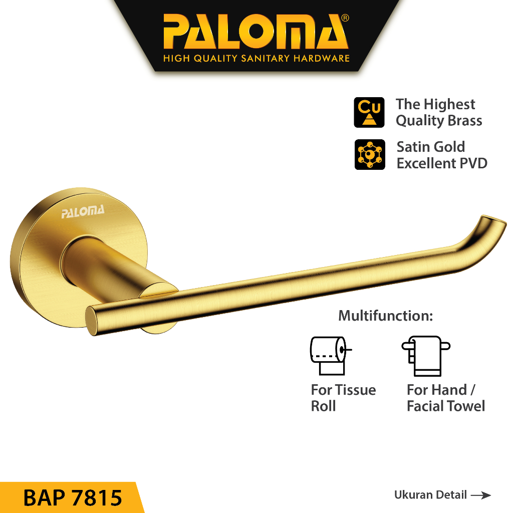 PALOMA BAP 7815 Gantungan Handuk Tempat Tissue Gulung Toilet WC Holder