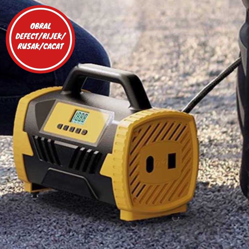 [OBRAL RIJEK] Pompa Ban Elektrik Digital Tire Inflator LED AC 110V DC 12V - ATJ-6788