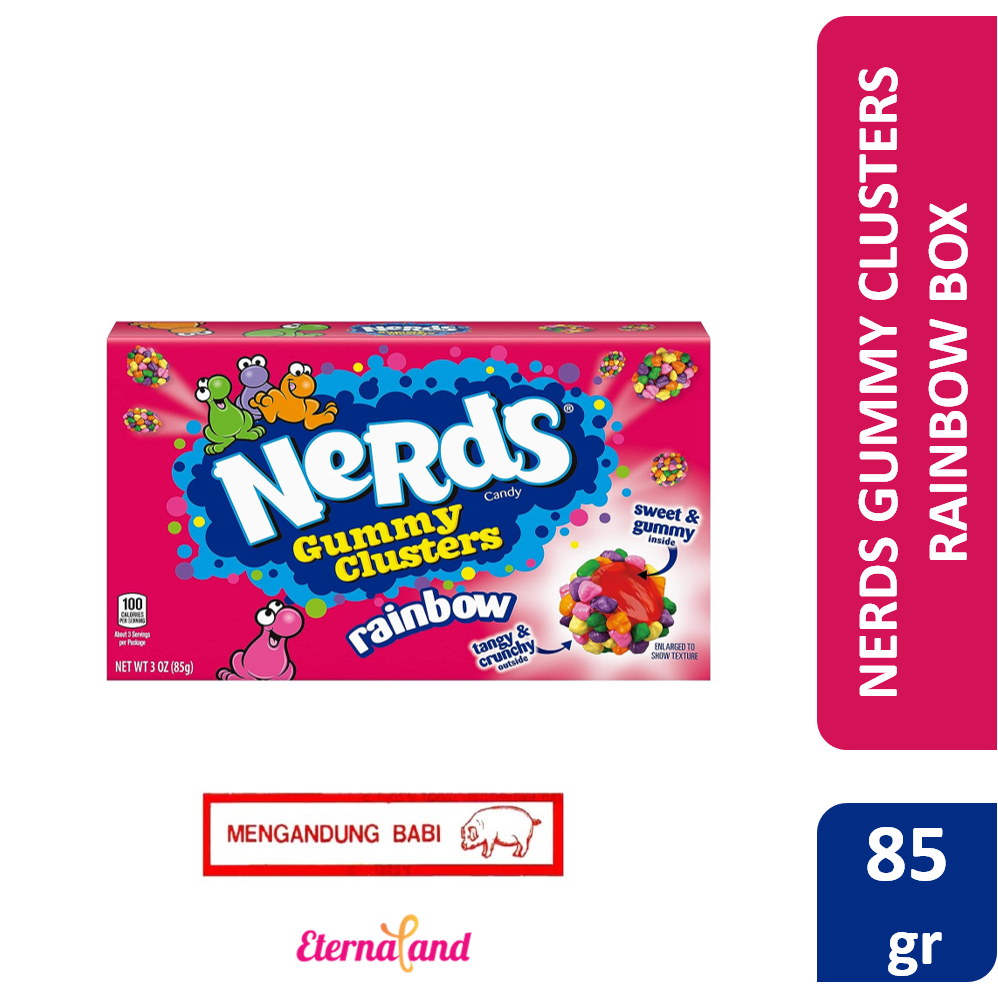 Nerds Gummy Clusters BOX - permen nerds impor usa (NON HALAL)