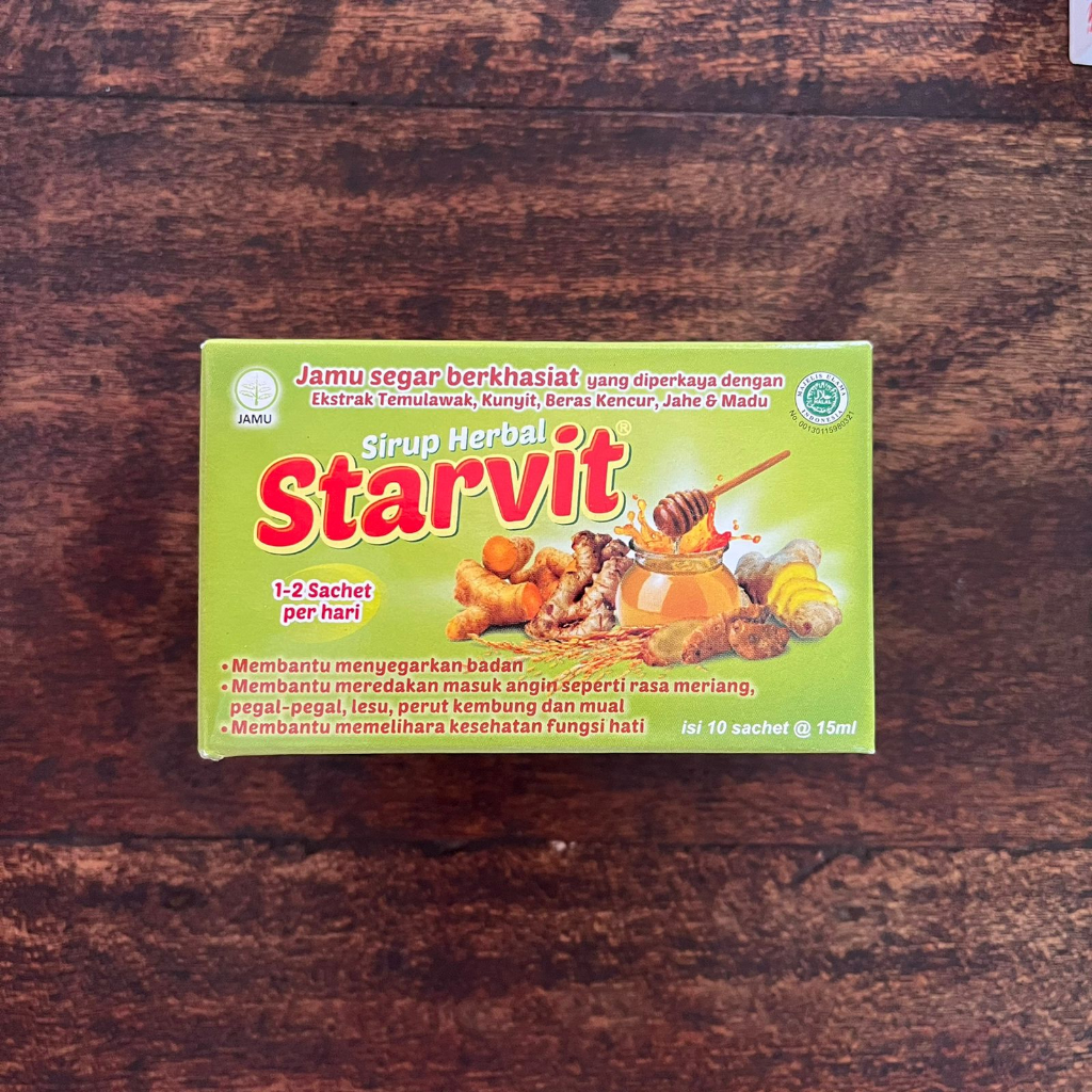 

Starvit Herbal Temulawak Kunyit Kencur Jahe Madu Box Isi 10 Sachet