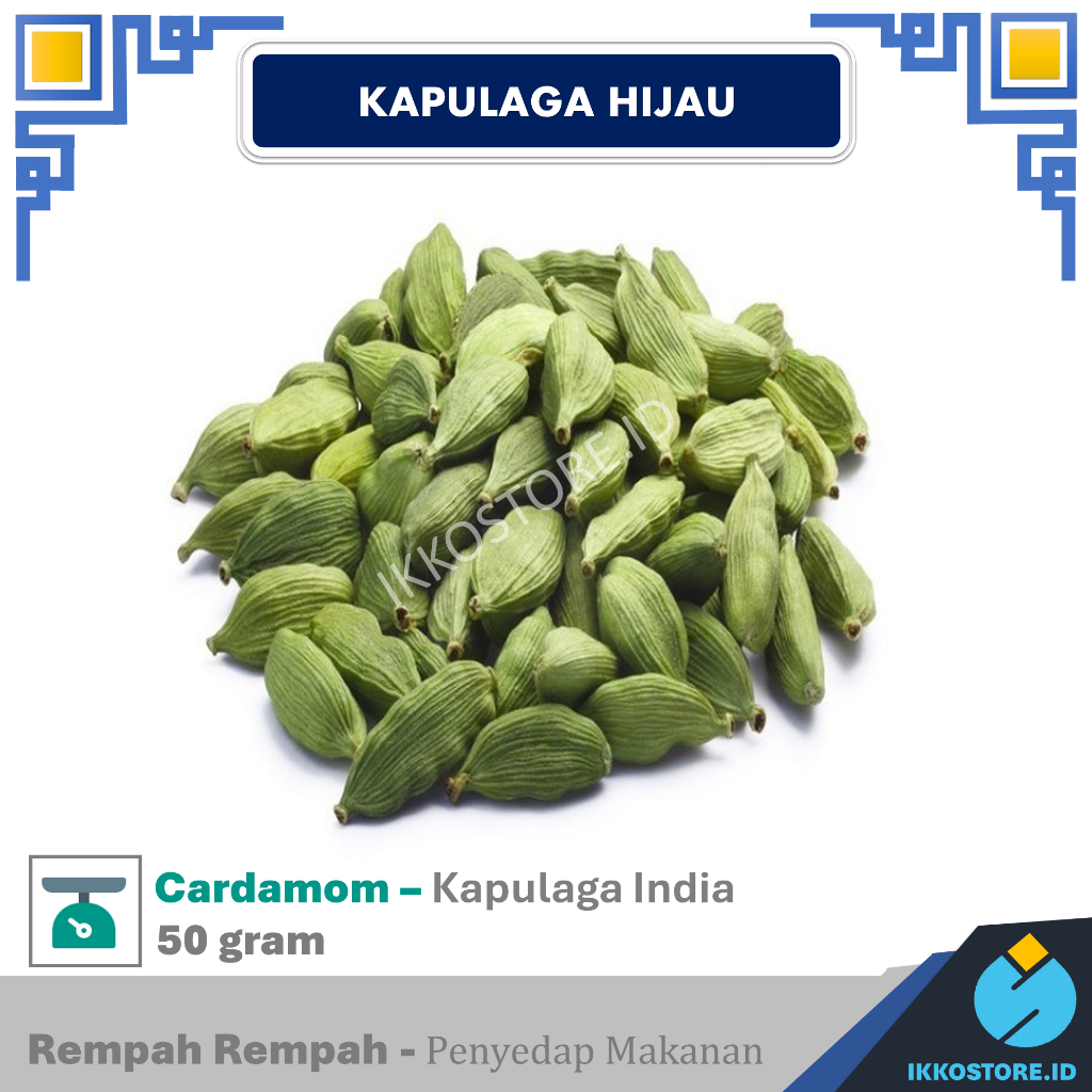 

Kapulaga Hijau 50gr | 100gr Whole Green Cardamom | Impor Arab / India