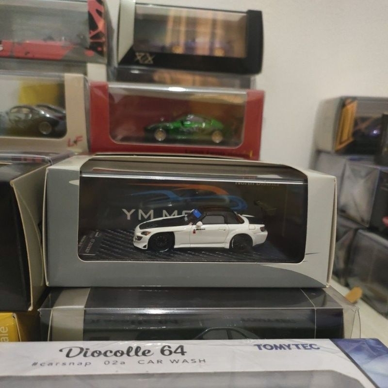 YM Model Honda S2000 Spoon White Carbon Bonnet