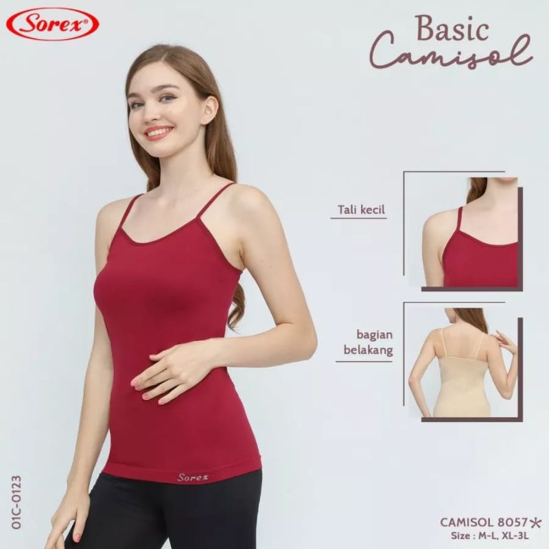 Camisol tank top wanita Sorex 8057 tali kecil