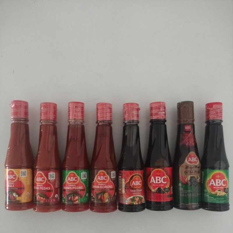 

ABC Sambal Asli Sambal Extra Pedas Sambal Ayam Goreng Kecap Manis Saus Tomat 135ml