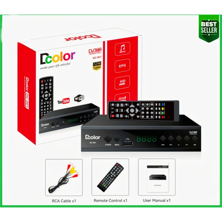 Set Top Box DColor TV Digital DVB T2 Receiver TV Digital