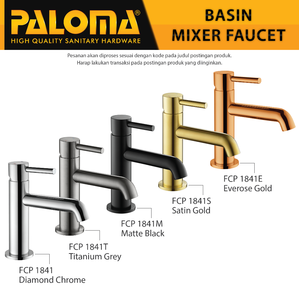 PALOMA Keran Wastafel Cuci Tangan Kran Air Panas Dingin Faucet Basin Mixer Hot Cold Lavatory Kamar M