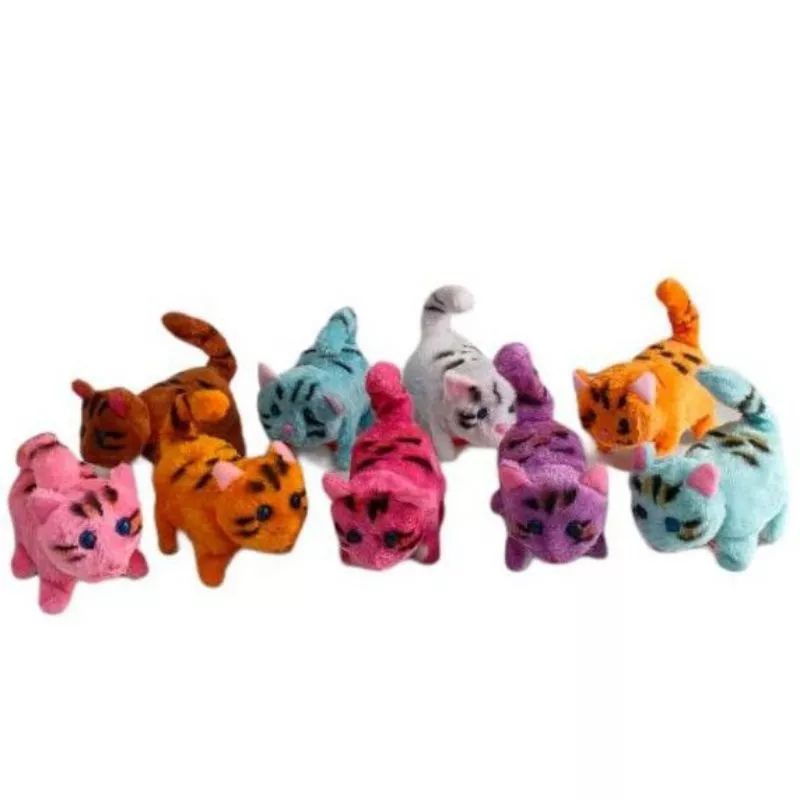 MAINAN KUCING BERSUARA BONEKA KUCING BERJALAN